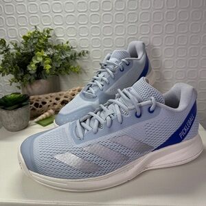 Adidas Women's Courtflash Pickleball Shoes Size 9.5 Halo Blue White